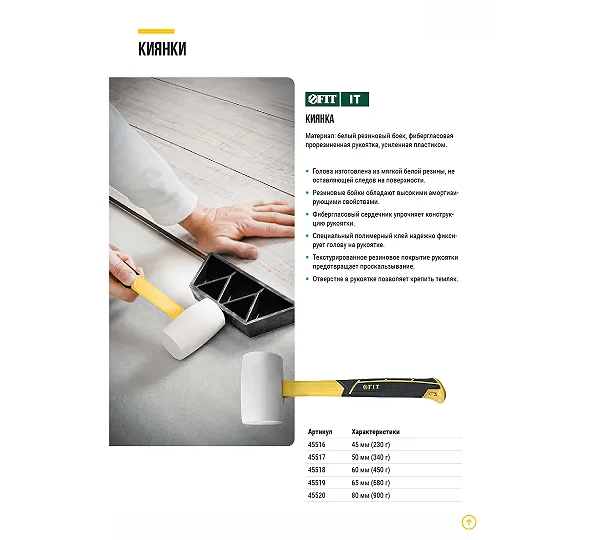 Киянка резиновая FIT