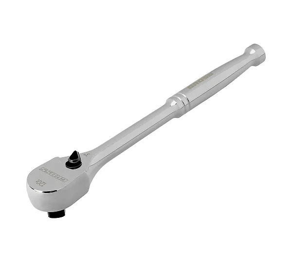 Ключ-трещотка 1/2", CrV, 120 зубьев, цельнометаллический, хром Gross