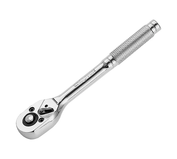 Ключ-трещотка 1/4", 45 зубьев, цельнометаллический, с быстрым сбросом, CrV, хром Сибртех