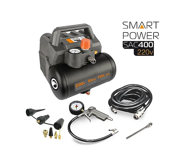 Компрессор поршневой, коаксиальный, безмасляный SMART POWER SAC-400