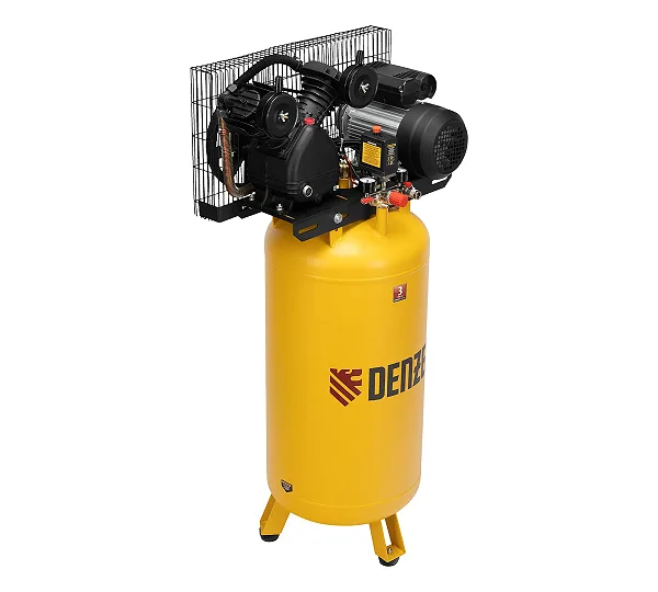Компрессор воздушный BCV2200/100V, ременный привод , 2.3 кВт, 100 литров, 440 л/мин Denzel