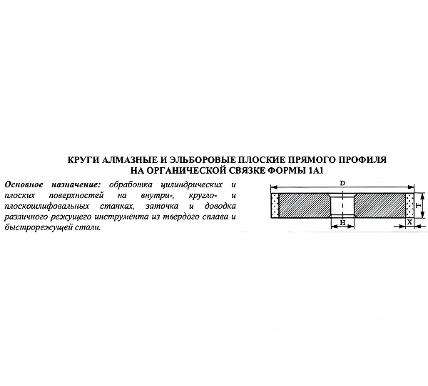 Круг алмазный 1А1(плоский прямого профиля) 150х10х5х32 АС4 100/80 100% В2-01 100,0 карат