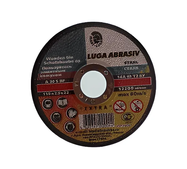 Круг отрезной армированный 115x2,5x22 мм армированный по металлу LUGA ABRASIV
