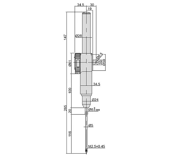 Индикатор ИЧЦ100.0 мм / 4" цена деления 0.01 мм / 0.0005" INSIZE 2117-100