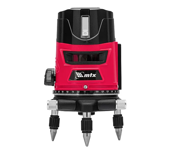 Лазерный уровень CRL-30R, 30 м, красный луч, батарейки, резьба 5/8" MTX