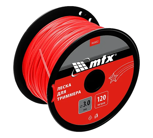 Леска для триммера звезда 3,0 мм х 120 м, на катушке MTX