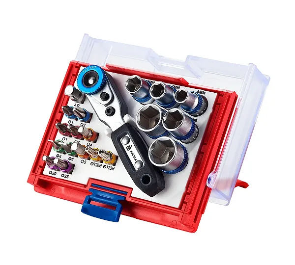 МАСТАК Набор вставок (бит) 1/4", TORX, HEX, PZ, PH, SLOT, 20 предметов 058-10020C