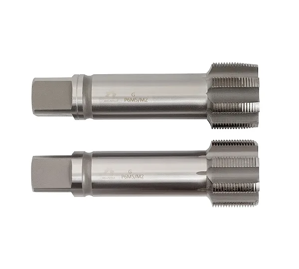 Метчик трубный м/р G1 3/4" к-т 2шт. P6М5/М2 ГОСТ 3266 WOLFSTAR