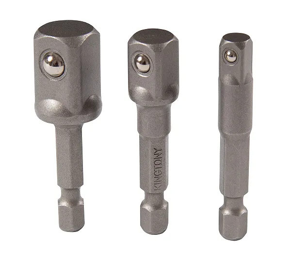 Набор адаптеров для торцевых головок, 1/4">1/4", 3/8", 1/2", 3 предмета KING TONY 9103PR