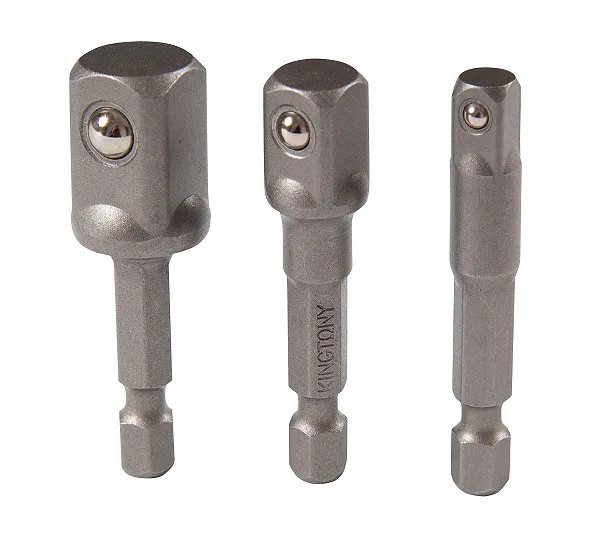 Набор адаптеров для торцевых головок, 1/4">1/4", 3/8", 1/2", 3 предмета KING TONY 9103PR