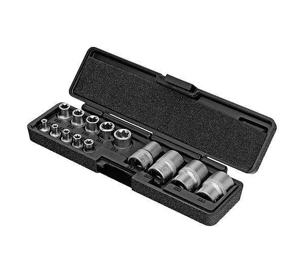 Набор головок Torx , 14 предметов, 1/4, 3/8, 1/2 Stels