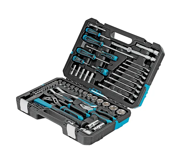Набор инструментов, 1/4", 1/2", CrV, 120 зубьев, 76 предметов Gross