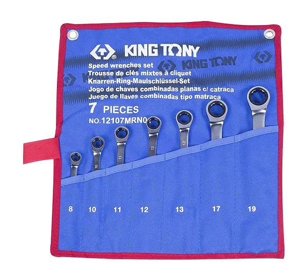 Набор ключей комбинированных трещоточных KING TONY