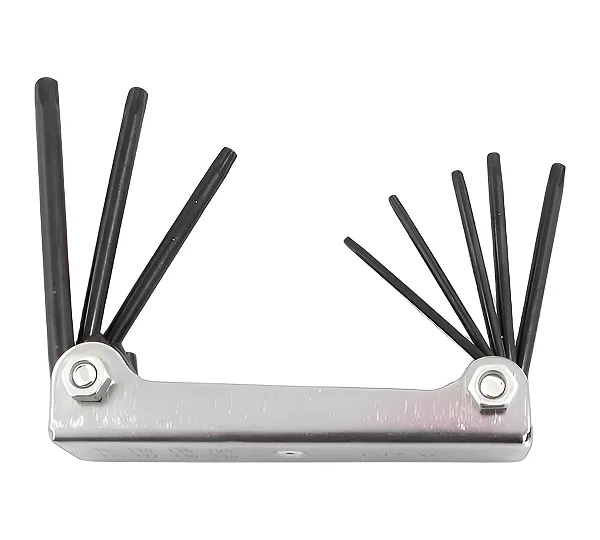 Набор ключей Шестигранных TORX из 8шт (T9,Т10,Т15,Т20,Т25,Т27,Т30,T40) в метал. корпусе СrV (2210) CNIC
