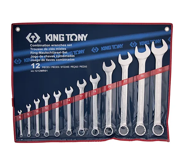 Набор комбинированных ключей, 6-32 мм, 12 предметов KING TONY 1212MR01