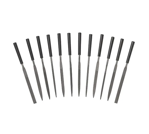 Набор надфилей с ручкой QG31001-D 160х4 (12 ps) У12 WOLFSTAR