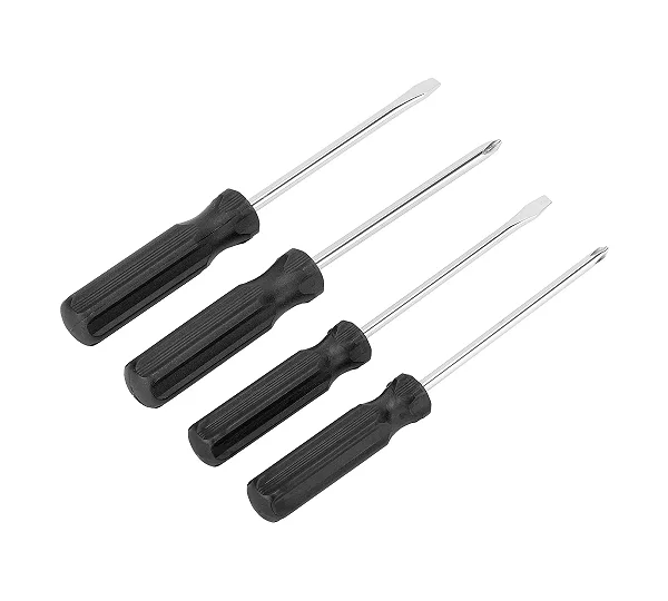 Набор отверток 4 шт, SL5 x 100.6 x 100, PH1 x 100, 2 x 100, углеродистая сталь, пластиковая рукоятка Sparta