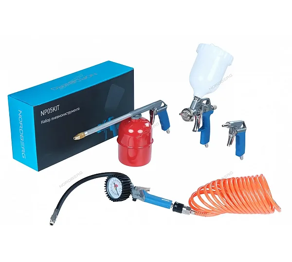 Набор пневмоинструмента, 5 предметов NORDBERG NP05KIT