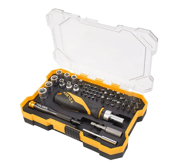 Набор вставок (бит) 1/4", PH, PZ, Hex, Torx, Slotted, 56 предметов TOLSEN TT20187