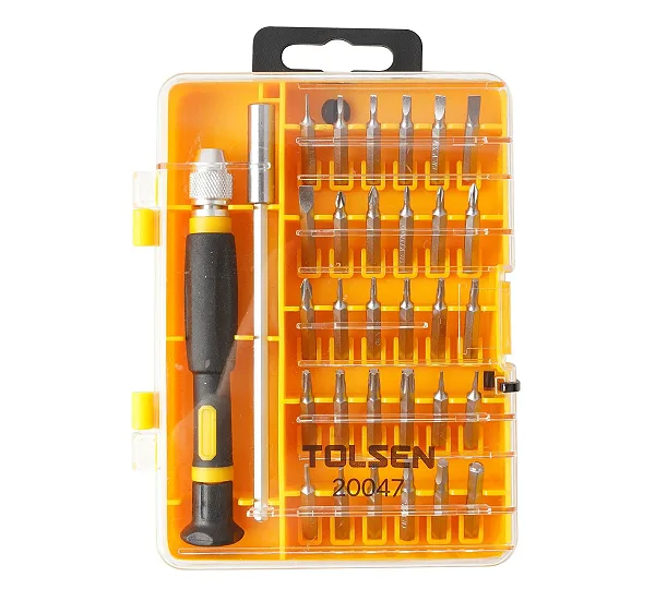 Набор вставок (бит) 4 мм, PH, PZ, Hex, Torx, Slotted, прецизионных, 32 предмета TOLSEN TT20047s