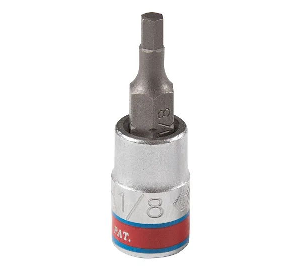 Насадка (бита) торцевая 1/4", Hex, 1/8", L = 37 мм KING TONY 203504S