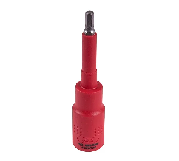 Насадка (бита) торцевая диэлектрическая 1/2", HEX, 6 мм, L = 120 мм KING TONY 4035VE06