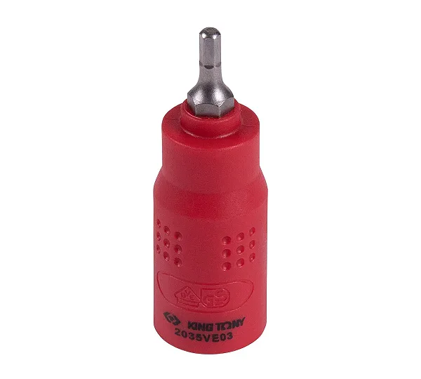 Насадка (бита) торцевая диэлектрическая 1/4", HEX, 3 мм, L = 54 мм KING TONY 2035VE03