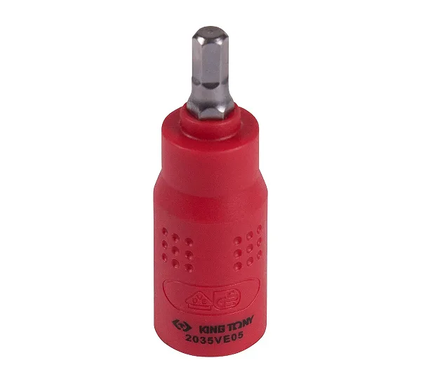Насадка (бита) торцевая диэлектрическая 1/4", HEX, 5 мм, L = 54 мм KING TONY 2035VE05