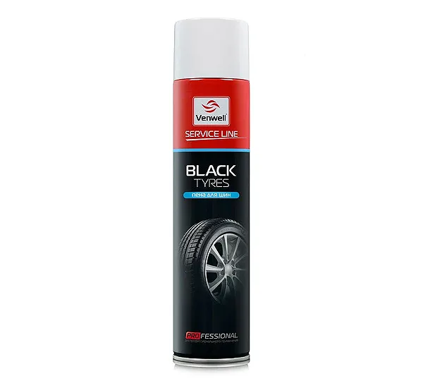 Очиститель пенный для шин Black Tyres, 600 мл VENWELL VW-SL-012RU