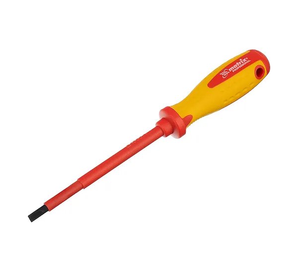 Отвертка Insulated, SL5.5 x 125 мм, CrMo, до 1000 В, двухкомпонентная рукоятка Matrix Professional