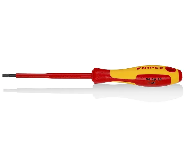 Отвертка шлицевая Slotted 3,5 мм, 100 мм, диэлектрическая KNIPEX KN-982035