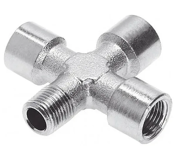 Переходник резьбовой крестообразный F1/4">F1/4">F1/4">M1/4" VEPA A138/2