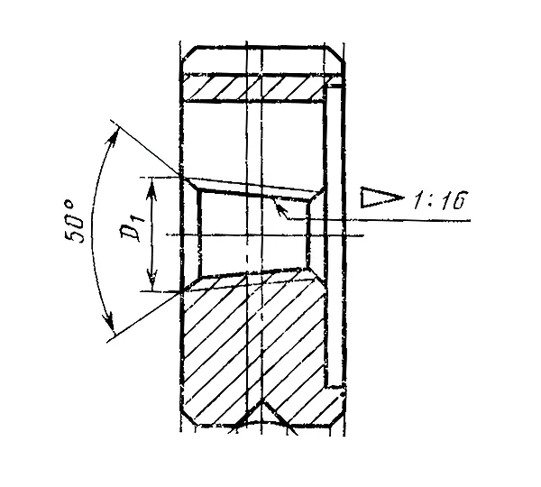 Плашка Коническая дюймовая К 2"(NPT), 11 1/2 ниток/дюйм, d наружный 105мм CNIC