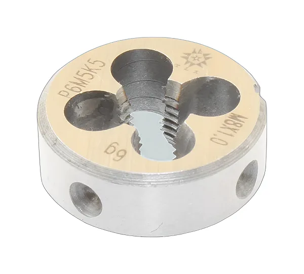 Плашка М 8,0х1,0 dнар.25мм Р6М5К5 6g TLX
