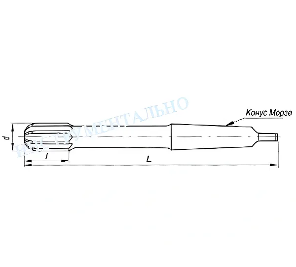 Развертка d 48,0 Н8 к/х машинная Р6АМ5 (84х340) CNIC