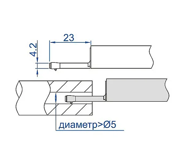 Наконечник для 3D тестера стандартный измерительный d4 мм INSIZE 2840-N1