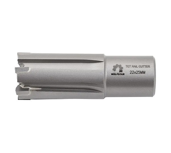 Сверло корончатое для рельсов 22х25мм ТСТ хв.Weldon 19mm WOLFSTAR