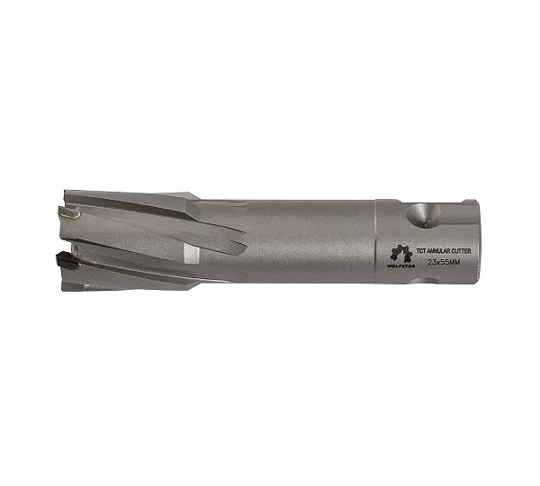 Сверло корончатое по металлу 23х55мм ТСТ хв.Weldon 19mm WOLFSTAR