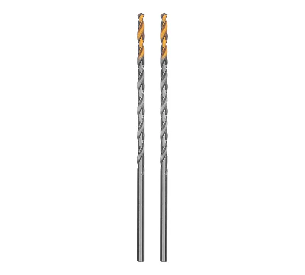 Сверло спиральное по металлу 3,5 х 112 мм, Р6М5, Golden Tip, удлиненное, 2шт. Denzel