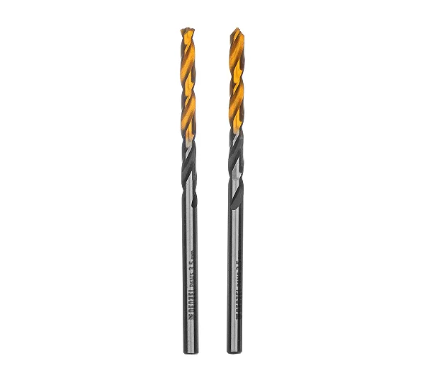 Сверло спиральное по металлу 3,5 x 70мм, Р6М5, Golden Tip, многогранная заточка, 2шт. Denzel