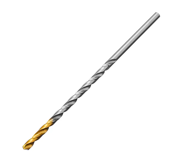 Сверло спиральное по металлу 4 х 119 мм, Р6М5, Golden Tip, удлиненное Denzel