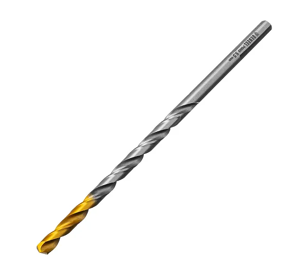 Сверло спиральное по металлу 5,5 х 139 мм, Р6М5, Golden Tip, удлиненное Denzel