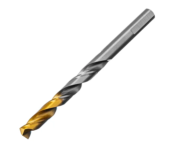 Сверло спиральное по металлу 8 x 117 мм, Р6М5, Golden Tip  Denzel