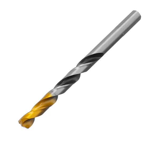 Сверло спиральное по металлу 8 x 117мм, Р6М5, Golden Tip, многогранная заточка Denzel