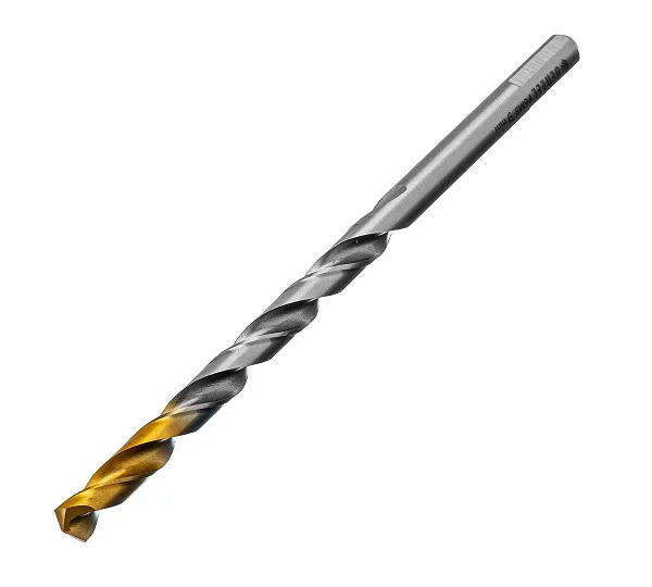 Сверло спиральное по металлу 9 х 175 мм, Р6М5, Golden Tip, удлиненное Denzel