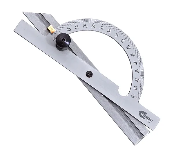 Угломер-транспортир 0-180°, d=100мм, L=150мм GRIFF
