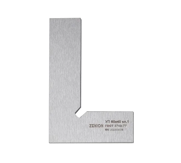 Угольник поверочный УП-1- 60 (60х40мм) ГОСРЕЕСТР 91338-24 ТОЧИНТЕХ