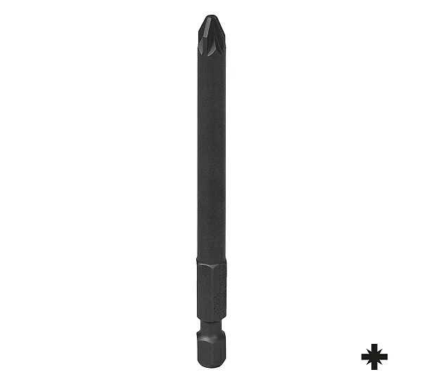 Вставка (бита) торцевая 1/4", Pozidriv, PZ2, 90 мм, для шуруповерта KING TONY 719002Z